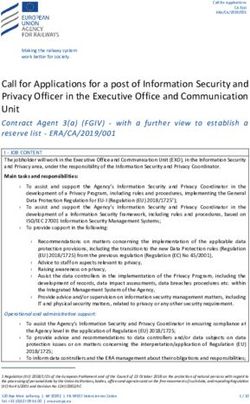 Call for Applications for a post of Information Security and Privacy Officer in the Executive Office and Communication Unit