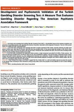 Development and Psychometric Validation of the Turkish Gambling Disorder Screening Test: A Measure That Evaluates Gambling Disorder Regarding The ...
