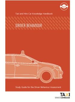 Taxi and Hire Car Knowledge Handbook - Study Guide for the Driver Behaviour Assessment - DRIVER BEHAVIOUR