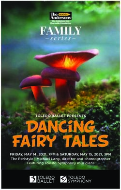 FAMILY - TOLEDO BALLET PRESENTS FRIDAY, MAY 14, 2021, 7PM & SATURDAY, MAY 15, 2021, 3PM THE PERISTYLE | MICHAEL LANG, DIRECTOR AND CHOREOGRAPHER ...