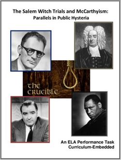THE SALEM WITCH TRIALS AND MCCARTHYISM: PARALLELS IN PUBLIC HYSTERIA - AN ELA PERFORMANCE TASK CURRICULUM-EMBEDDED