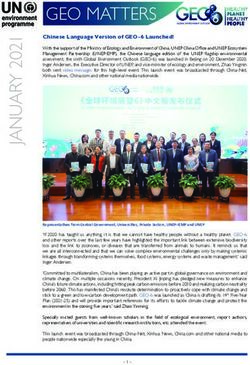 GEO MATTERS Chinese Language Version of GEO-6 Launched! - UN Environment ...