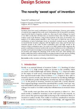 The novelty 'sweet spot' of invention - Cambridge University ...