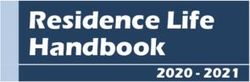Residence Life Handbook 2020 - 2021 - Palm Beach Atlantic University