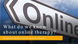 Whatdowe know ab out online the rap y? - Dr Naomi Moller and Dr And reas Vossler http s://www.p icp ed ia.org/hig hway-signs/o/online.html - BACP