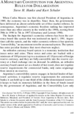 A MONETARY CONSTITUTION FOR ARGENTINA: RULES FOR DOLLARIZATION