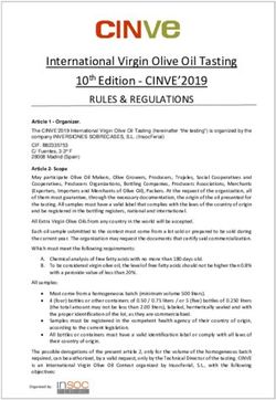 International Virgin Olive Oil Tasting 10th Edition - CINVE'2019 - CINVE'2019