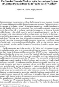 The Spanish Financial Markets in the International System of Cashless Payment from the 15th up to the 18th Century