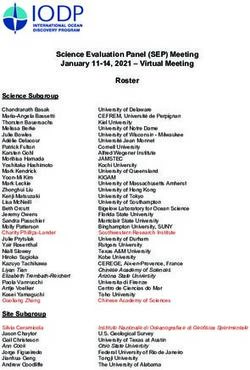 Science Evaluation Panel (SEP) Meeting January 11-14, 2021 - Virtual Meeting Roster