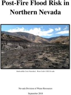 Post-Fire Flood Risk in Northern Nevada - Nevada Division of Water Resources September 2018 - Nevada Floods