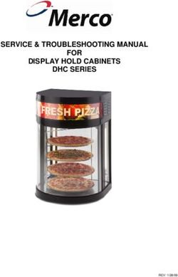 SERVICE & TROUBLESHOOTING MANUAL FOR - DISPLAY HOLD CABINETS DHC SERIES
