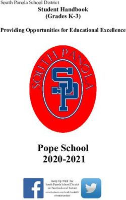Pope School 2020-2021 - Student Handbook (Grades K-3) Providing Opportunities for Educational Excellence