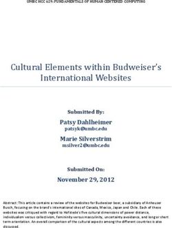 Cultural Elements within Budweiser's - UMBC HCC 629: FUNDAMENTALS OF HUMAN CENTERED COMPUTING