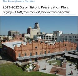 2013 2022 State Historic Preservation Plan: The State of North Carolina - NC.gov