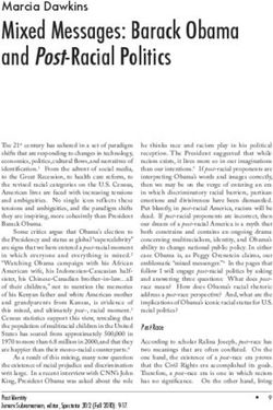 Mixed Messages: Barack Obama and Post-Racial Politics