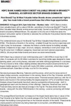 HDFC BANK NAMED INDIA'S MOST VALUABLE BRAND IN BRANDZ RANKING, AS SERVICE SECTOR BRANDS DOMINATE