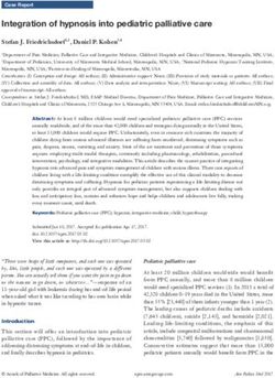 Integration of hypnosis into pediatric palliative care - Oslo ...