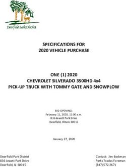 SPECIFICATIONS FOR 2020 VEHICLE PURCHASE ONE (1) 2020 CHEVROLET SILVERADO 3500HD 4x4 PICK-UP TRUCK WITH TOMMY GATE AND SNOWPLOW