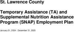 St. Lawrence County Temporary Assistance (TA) and Supplemental Nutrition Assistance Program (SNAP) Employment Plan