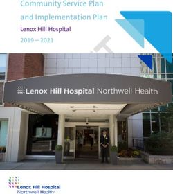 Community Service Plan and Implementation Plan - Lenox Hill Hospital 2019 2021 - Community Service Plan and ...