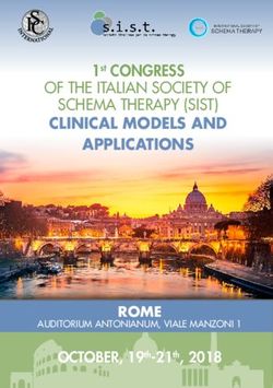 OF THE ITALIAN SOCIETY OF SCHEMA THERAPY (SIST) - CLINICAL MODELS AND APPLICATIONS