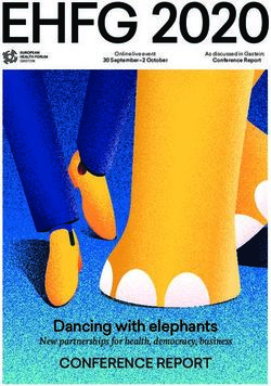 Dancing with elephants - CONFERENCE REPORT New partnerships for health, democracy, business