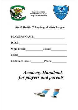 Academy Handbook for players and parents - MGL