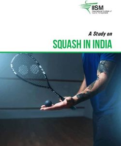 Squash in India A Study on - IISM