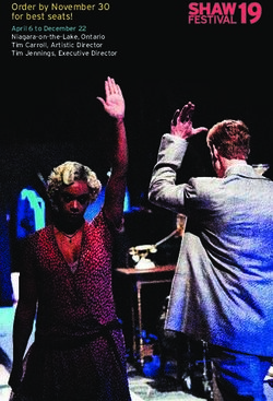 Order by November 30 for best seats! - April 6 to December 22 Niagara-on-the-Lake, Ontario Tim Carroll, Artistic Director Tim Jennings, Executive ...