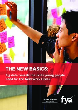 THE NEW BASICS: Big data reveals the skills young people need for the New Work Order - Foundation for Young Australians
