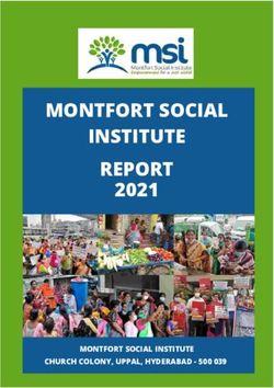 MONTFORT SOCIAL INSTITUTE REPORT 2021 - MONTFORT SOCIAL INSTITUTE CHURCH COLONY, UPPAL, HYDERABAD 500 039