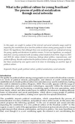 What is the political culture for young Brazilians? The process of political socialization through social networks - Columbia University Journals