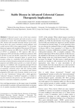 Stable Disease in Advanced Colorectal Cancer: Therapeutic Implications