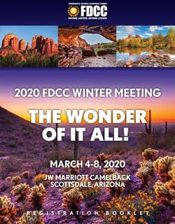 THE WONDER OF IT ALL! - 2020 FDCC WINTER MEETING MARCH 4-8, 2020