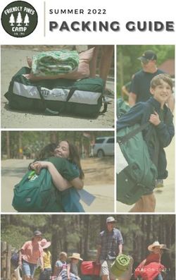PACKING GUIDE SUMMER 2022 - VERSION 2022.1 - Friendly Pines Camp