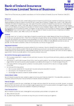 Bank of Ireland Insurance Services Limited Terms of Business