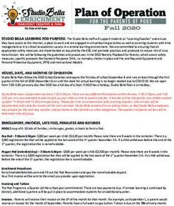 HOURS, DAYS, AND MONTHS OF OPERATION