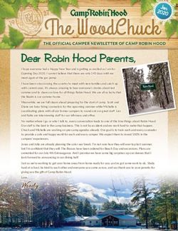 Dear Robin Hood Parents, Camp Robin Hood
