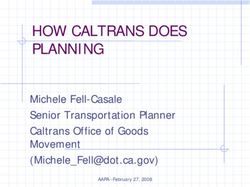 HOW CALTRANS DOES PLANNING - Michele Fell-Casale Senior Transportation Planner Caltrans Office of Goods Movement ()