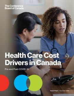 Health Care Cost Drivers in Canada - Pre-and Post-COVID-19 Impact Paper | September 2020