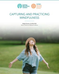 CAPTURING AND PRACTICING MINDFULNESS - RALPH CARSON, LD, RD, PHD SENIOR CLINICAL AND RESEARCH ADVISOR - EATING ...