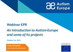 Webinar EPR An introduction to Autism-Europe and some of its projects - October 1st, 2019