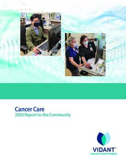 Cancer Care 2020 Report to the Community - Vidant Health