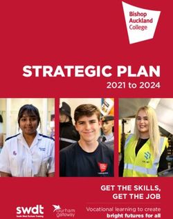 STRATEGIC PLAN 2021 to 2024 - GET THE SKILLS, GET THE JOB - Bishop Auckland College