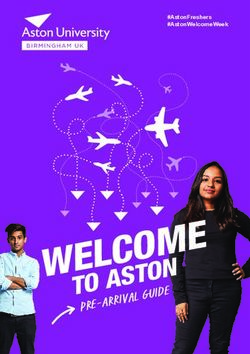 PRE-ARRIVAL GUIDE - #ASTONFRESHERS #ASTONWELCOMEWEEK