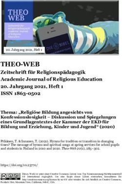 THEO-WEB Zeitschrift für Religionspädagogik Academic Journal of Religious Education 20. Jahrgang 2021, Heft