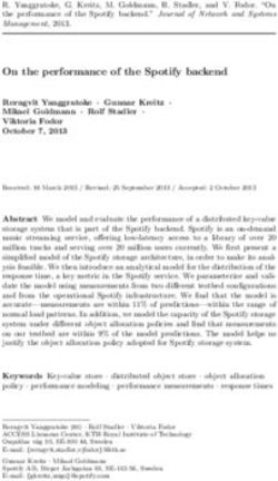 On the performance of the Spotify backend