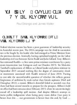 4 Turnbull versus Shorten: The Major Party Leadership Contest - ANU Press