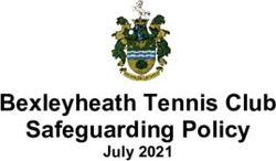 Bexleyheath Tennis Club Safeguarding Policy - July 2021