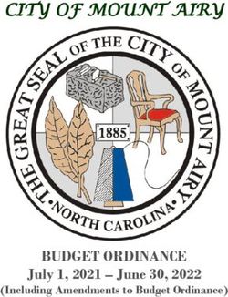 CITY OF MOUNT AIRY - BUDGET ORDINANCE July 1, 2021 - June 30, 2022 (Including Amendments to Budget Ordinance)